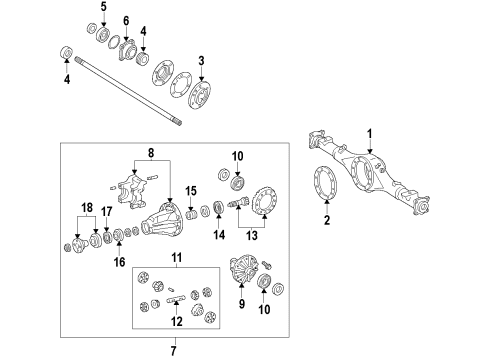 2010 Toyota 4Runner Rear Axle, Differential, Propeller Shaft Pinion Assembly Diagram for 4120180569