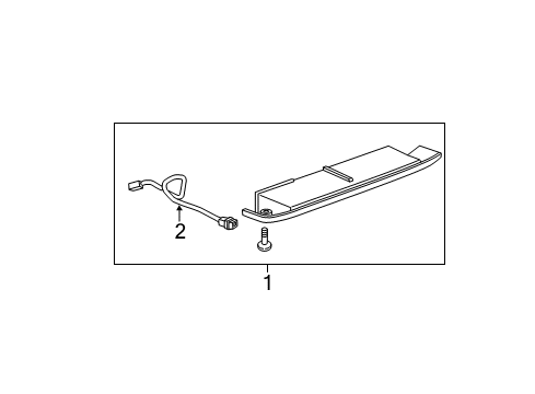 2013 Chevrolet Volt High Mount Lamps High Mount Lamp Diagram for 22765515