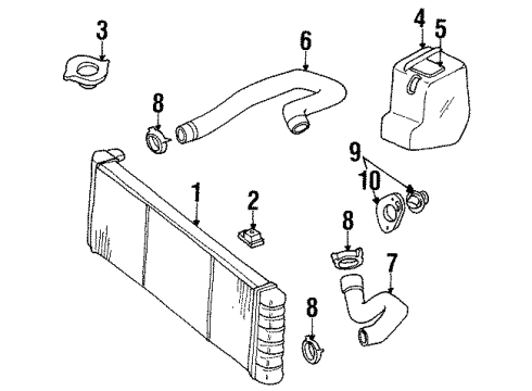 2001 Jeep Cherokee Radiator & Components Hose-Radiator Inlet Diagram for 52028286AE