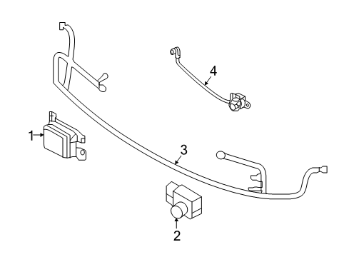 2020 Kia Sedona Electrical Components - Front Bumper Ultrasonic Sensor As Diagram for 95720A9800