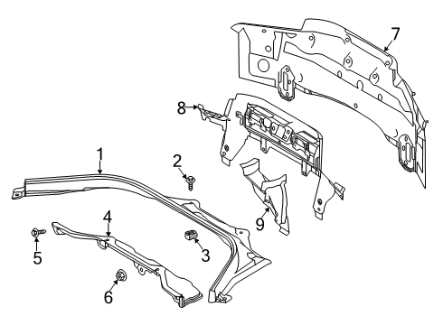 2021 Toyota GR Supra Rear Body Tail Lamp Pocket Diagram for 61621WAA01