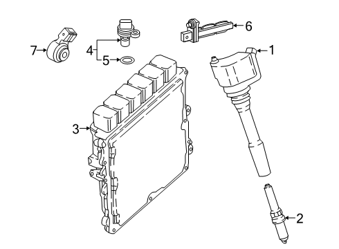 2020 BMW X3 Powertrain Control BASIC COTROL UNIT DME Diagram for 12145A059D6