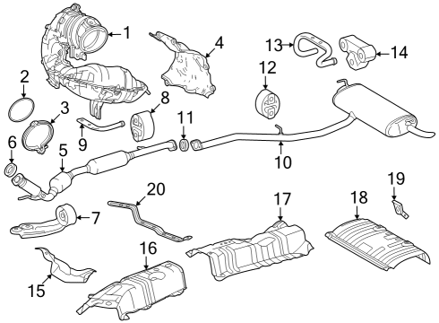 Exhaust Components GASKET, EXHAUST PIPE Diagram for 17451F0120