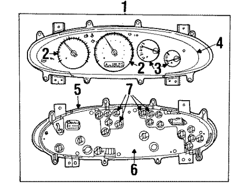 2000 Dodge Stratus Instruments & Gauges Speedometer Diagram for 5010328AA