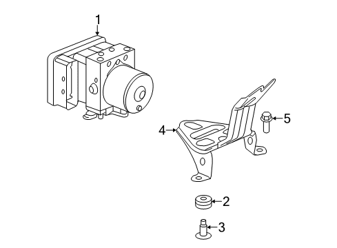 2015 Honda Odyssey Anti-Lock Brakes Bracket, Modulator Diagram for 57115TK8A10