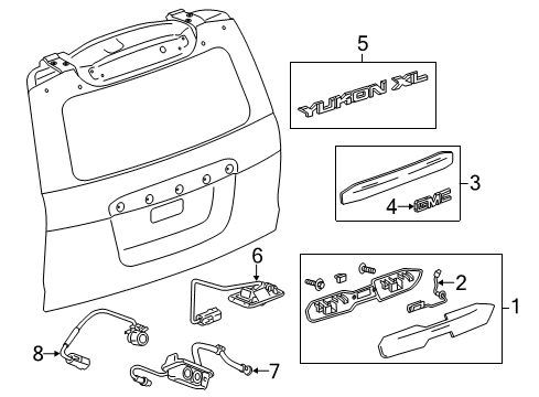 2017 GMC Yukon XL Parking Aid Nameplate Diagram for 15825689