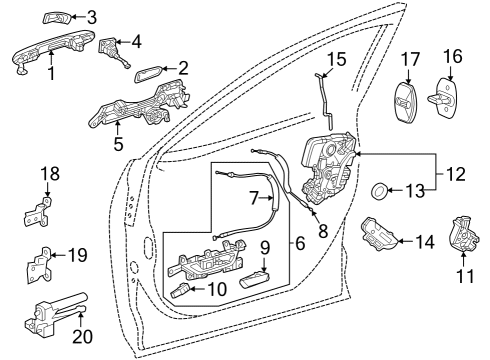 Front Door COVER, FR DOOR OUTSI Diagram for 6921778020A1