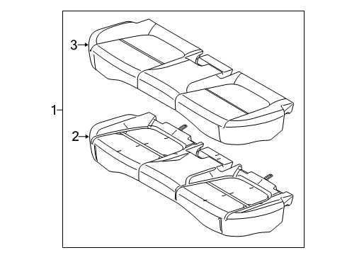 Rear Seat Components Pad Assembly-Rear Seat Cushion Diagram for 89150K2000
