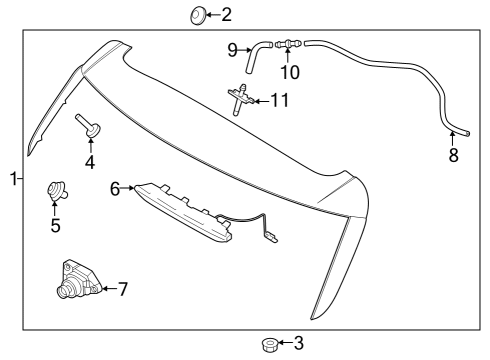 Rear Spoiler Tapping Screw-FLANGE Head Diagram for 1249304107K