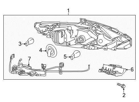 2018 Nissan Altima Bulbs Harness Assy-Headlamp Diagram for 260389HS2A