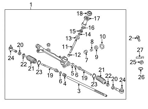 2017 Hyundai Ioniq Steering Column & Wheel, Steering Gear & Linkage Yoke Assembly-Rack Support Diagram for 57715F2100