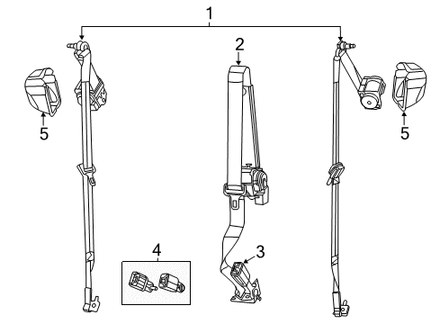 2013 Jeep Grand Cherokee Seat Belt Shield-Seat Belt RETRACTOR Diagram for 68081132AA