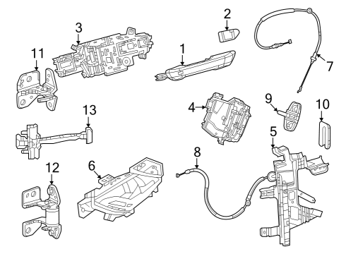 Rear Door CABLE-OUTSIDE HANDLE Diagram for 68462653AA