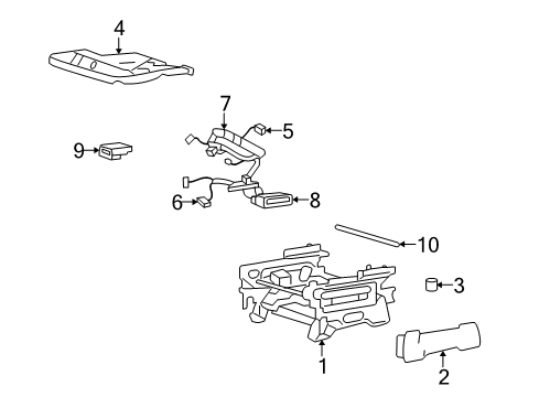 2005 Ford Freestar Heated Seats Element Diagram for 3F2Z17632A23CA