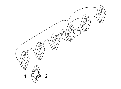 2006 Dodge Ram 2500 Exhaust Manifold Exhaust Manifold Diagram for 5135788AC