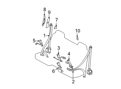 2001 Toyota Tundra Seat Belt Diagram