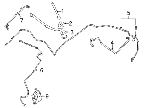 2013 Honda Civic Antenna & Radio Nut Assembly, Antenna Diagram for 39153TA0A01