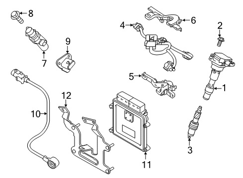 2018 Kia Stinger Powertrain Control Bracket-Pcu Diagram for 391503L190