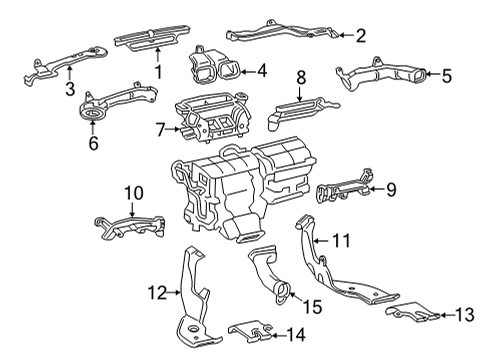 2022 Toyota Venza Ducts Rear Duct Diagram for 5886148140