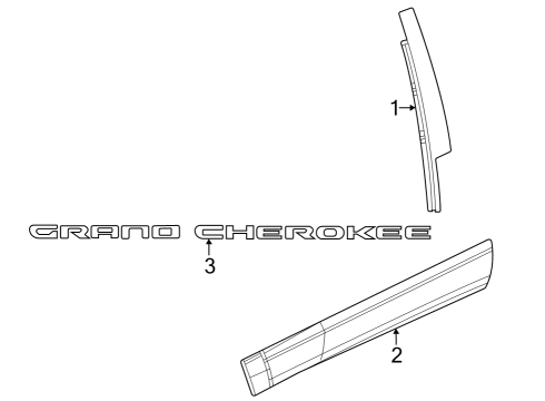 Exterior Trim - Front Door Molding-Front Door Diagram for 6QA00TZZAA