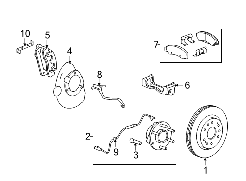 2008 GMC Sierra 1500 Anti-Lock Brakes ABS Control Unit Diagram for 25912637