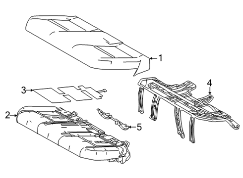 Rear Seat Components Leg Sub-Assembly, RR Sea Diagram for 7103342030