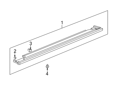 2005 Honda CR-V Exterior Trim - Pillars, Rocker & Floor Garnish Assy., R. Side Sill Diagram for 71800S9A010