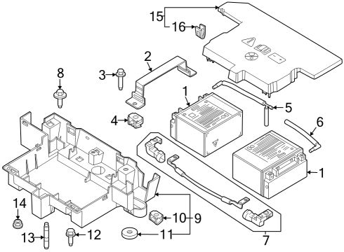 Battery Booster Nut Diagram for W520513S437