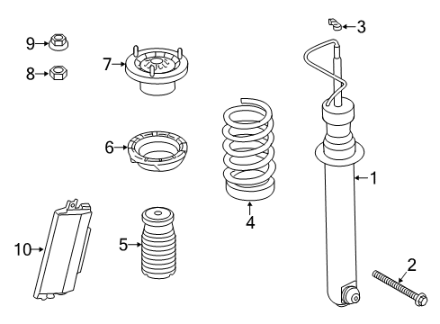 2015 BMW M6 Gran Coupe Struts & Components - Rear Rear Spring Strut Diagram for 33522284847