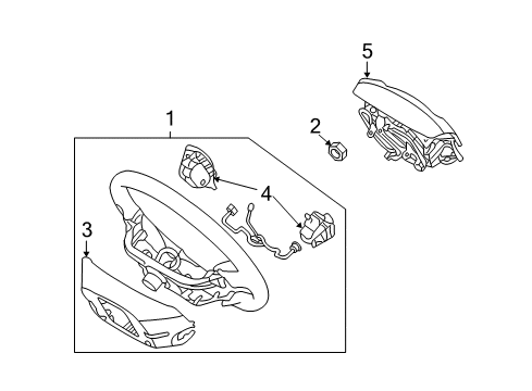 2008 Kia Sedona Steering Column & Wheel, Steering Gear & Linkage Switch Assembly-Steering Remote Diagram for 967104D000BQ