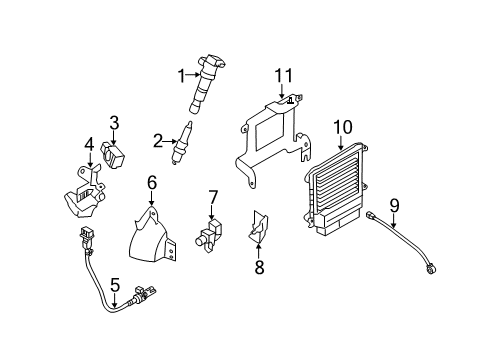 2015 Kia Optima Ignition System Engine Computer Ecu Ecm Main Ecu Ran Nice Diagram for 391082GBH2
