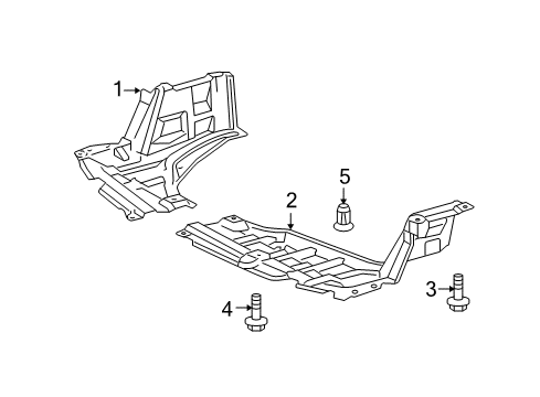 2009 Scion xD Splash Shields Under Cover Diagram for 5144252110