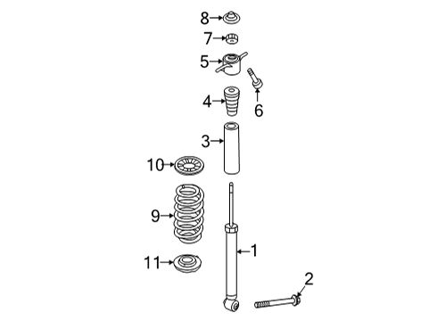 Shocks & Components - Rear STOPPER-Bumper Diagram for 55326AA000