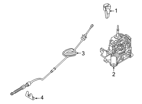 2021 Nissan Sentra Center Console Cable Assy-Control Diagram for 349356LE0A