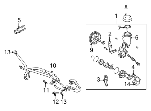 2005 Scion xA P/S Pump & Hoses, Steering Gear & Linkage Power Steering Pump Diagram for 4431052050