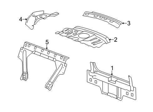 2011 Cadillac CTS Rear Body Rear Body Panel Diagram for 22838887