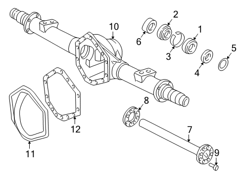 1995 GMC C3500 Axle Housing - Rear Rear Axle Drive Shaft Diagram for 26011162