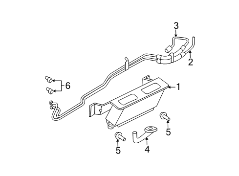 2003 Ford Expedition Trans Oil Cooler Tube Diagram for 4L1Z7C410BA