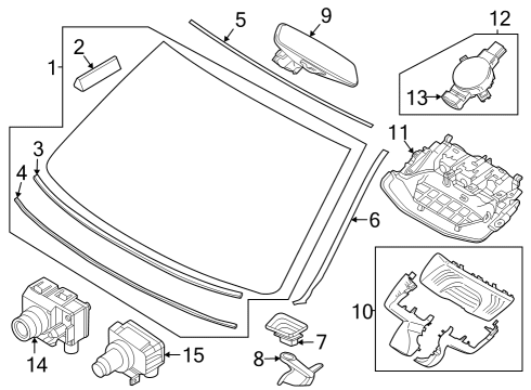 Glass - Windshield Bump Stop Diagram for 51317288462