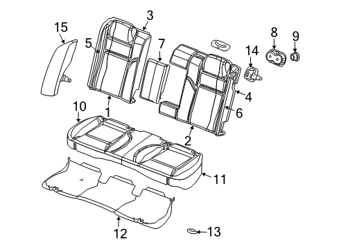 2009 Dodge Charger Rear Seat Components Pad-Heater Diagram for 4610278AA