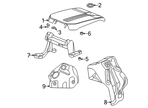 2022 Cadillac CT5 Turbocharger COVER ASM-INT MANIF Diagram for 12722765