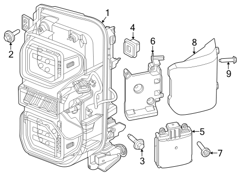Tail Lamps Inner Cover Screw Diagram for W718381S439