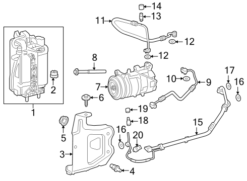 2021 BMW M3 A/C Condenser CONDENSER AIR CONDITIONING W Diagram for 64508088925