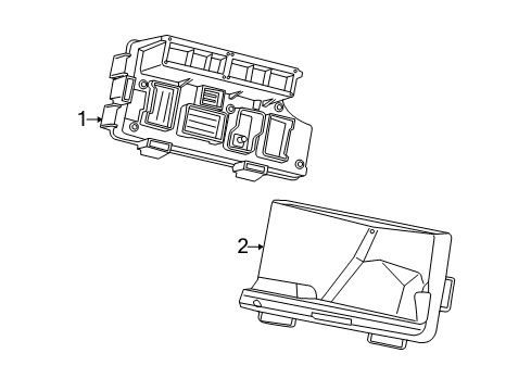 2011 Chrysler 200 Fuse & Relay Bracket-Module Diagram for 5107078AB