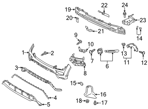 Bumper & Components - Rear BRACKET ASSY-RR BPR SIDE UPR, L Diagram for 86651J9BA0