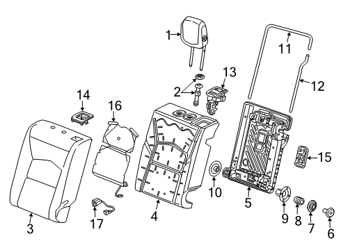 2020 Cadillac XT4 Rear Seat Components HARNESS ASM-R/SEAT WRG Diagram for 84693179