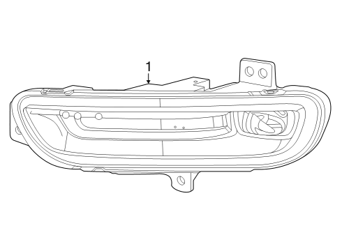 2017 Buick Regal Chassis Electrical - Fog Lamps Lamp-Front Fog Diagram for 68425774AA