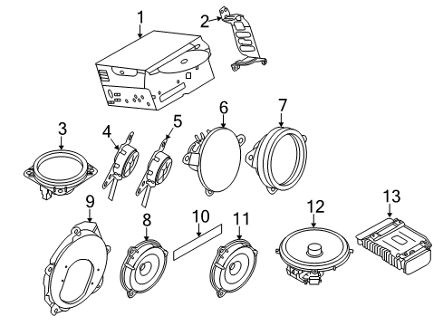 2007 Infiniti G35 Sound System Insulator Diagram for 801601MA1A