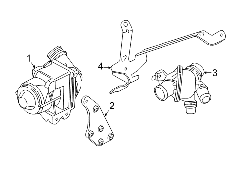 2018 BMW 640i Gran Coupe Water Pump Holder Diagram for 11537605058