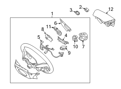 2013 Hyundai Sonata Steering Column & Wheel, Steering Gear & Linkage Extension Wire Diagram for 569914R210